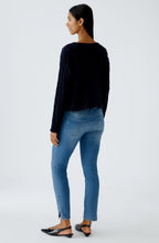 Dark Blue Cable Knit Boxy Jumper
