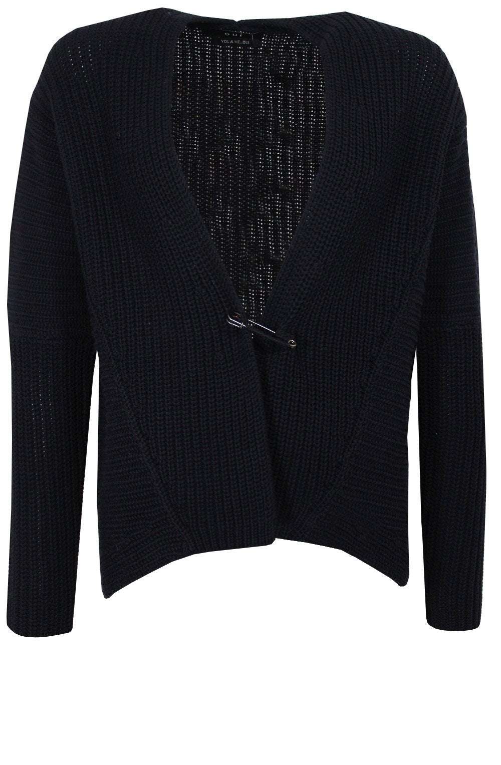 Dark Blue Chunky Knit Cardigan