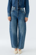 Dark Blue Denim Balloon Fit Jeans