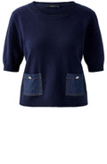 Dark Blue Denim Pocket Jumper