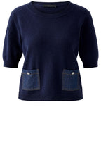 Dark Blue Denim Pocket Jumper