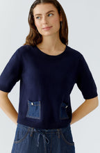 Dark Blue Denim Pocket Jumper