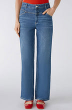 Dark Blue Denim Straight Wide Leg Jeans