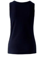 Dark Blue Embroidery and Sequin Motif Vest Top