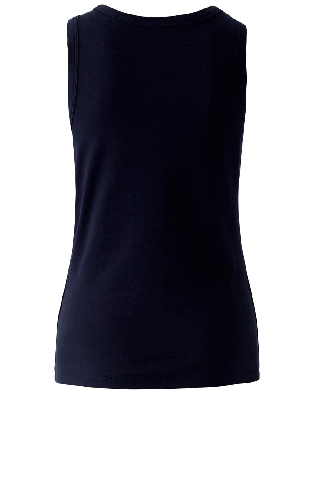 Dark Blue Embroidery and Sequin Motif Vest Top