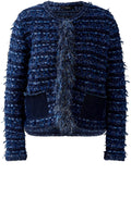 Dark Blue French Style Fringed Cardigan
