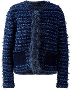 Dark Blue French Style Fringed Cardigan
