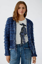 Dark Blue French Style Fringed Cardigan