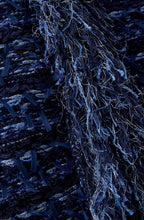 Dark Blue French Style Fringed Cardigan