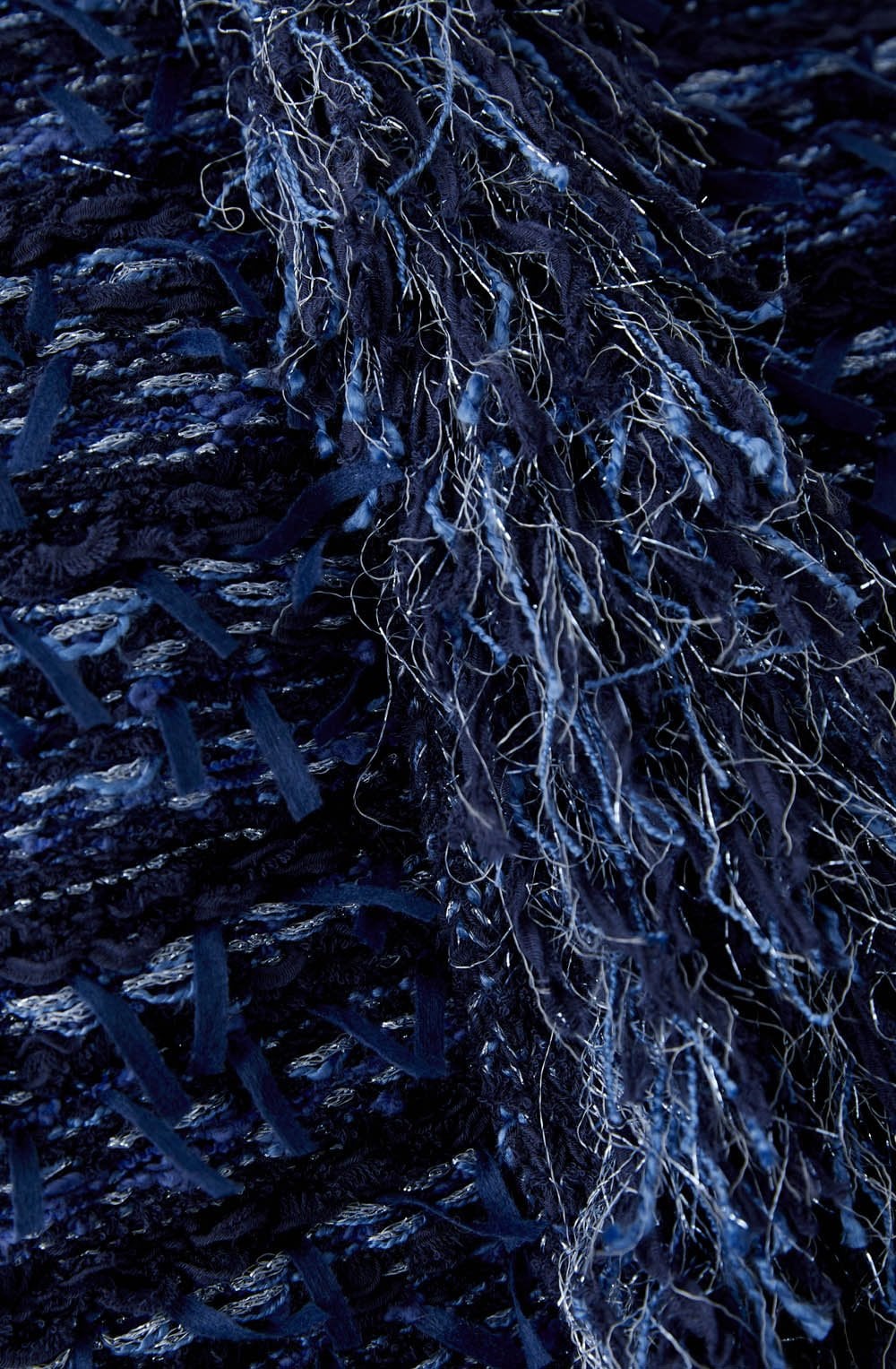 Dark Blue French Style Fringed Cardigan
