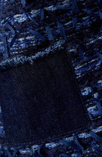 Dark Blue French Style Fringed Cardigan