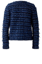 Dark Blue French Style Fringed Cardigan