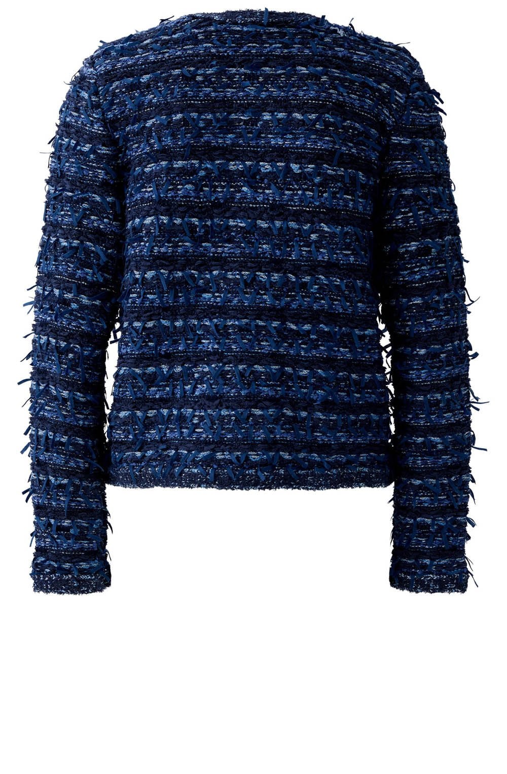 Dark Blue French Style Fringed Cardigan