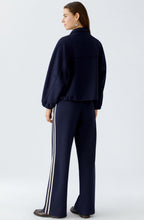 Dark Blue High Neck Scuba Jacket