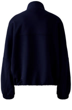 Dark Blue High Neck Scuba Jacket