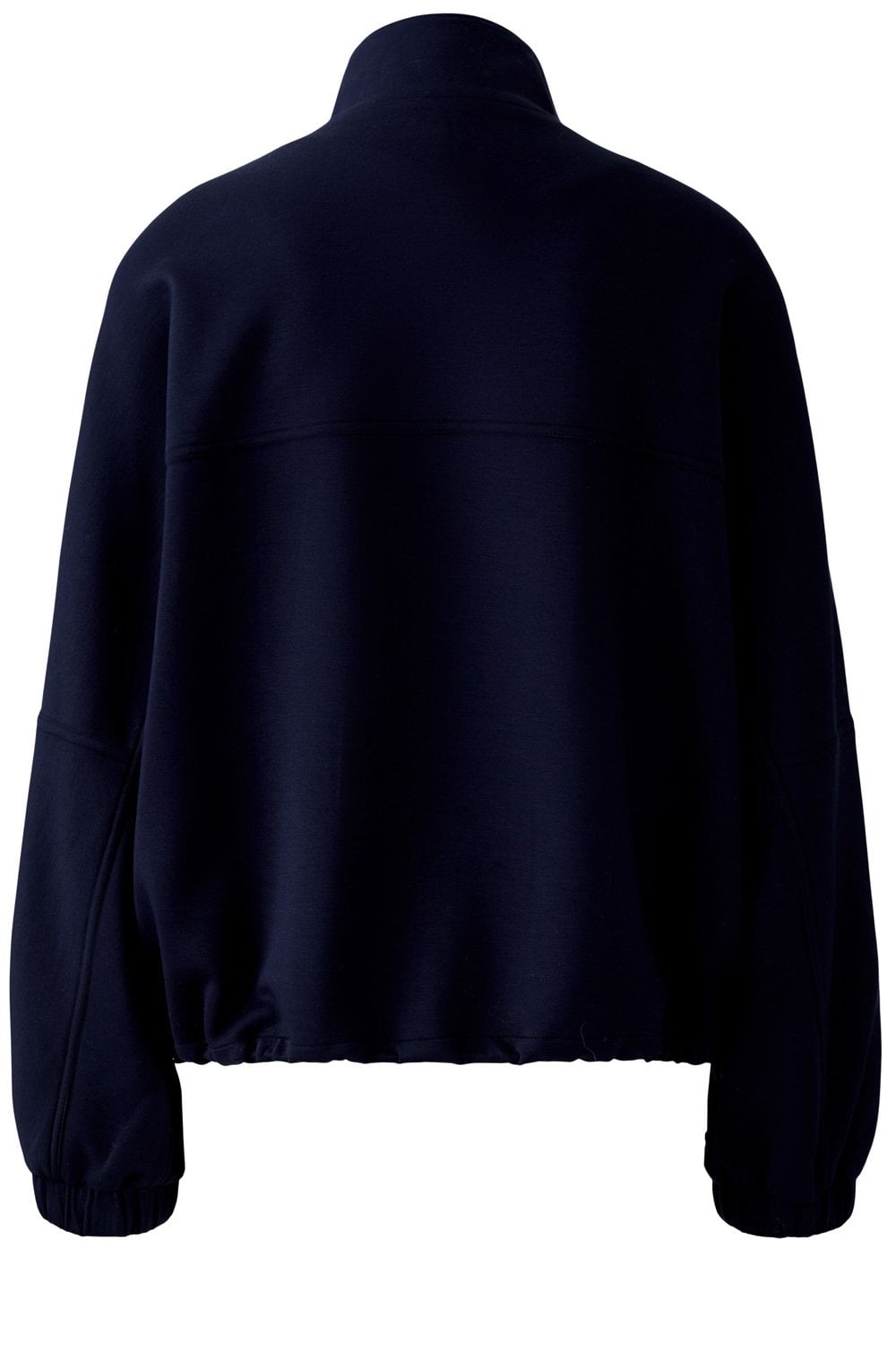 Dark Blue High Neck Scuba Jacket
