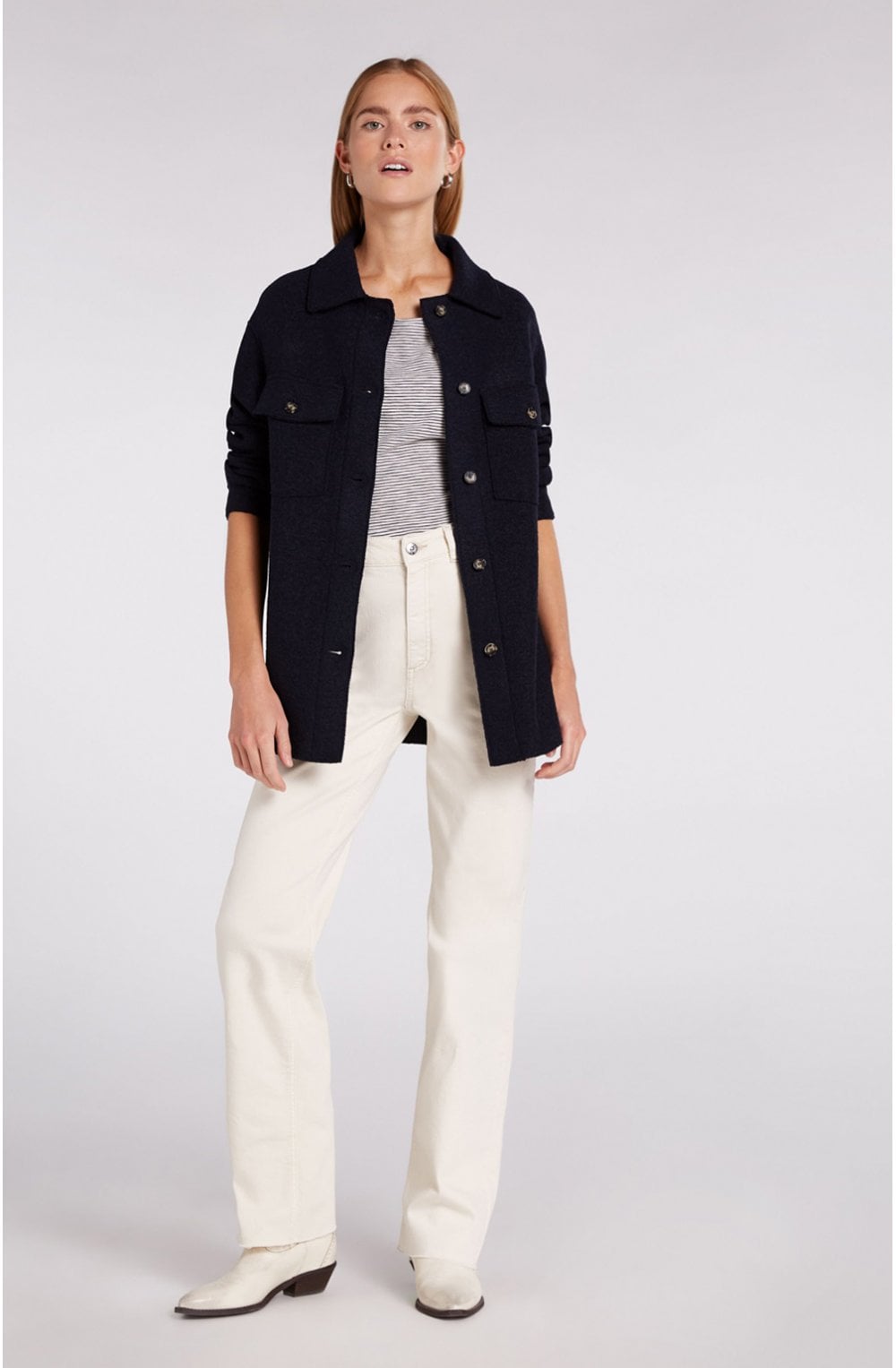 Dark Blue Lightweight Shacket