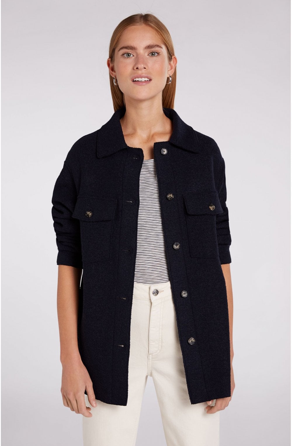 Dark Blue Lightweight Shacket