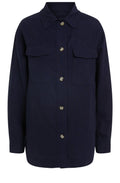 Dark Blue Linen Shacket