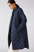 Dark Blue Long Quilted Coat