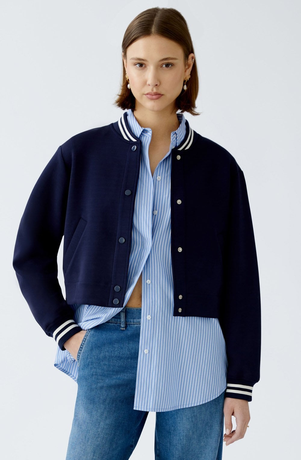 Dark Blue Paris Bomber Jacket