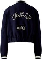 Dark Blue Paris Bomber Jacket