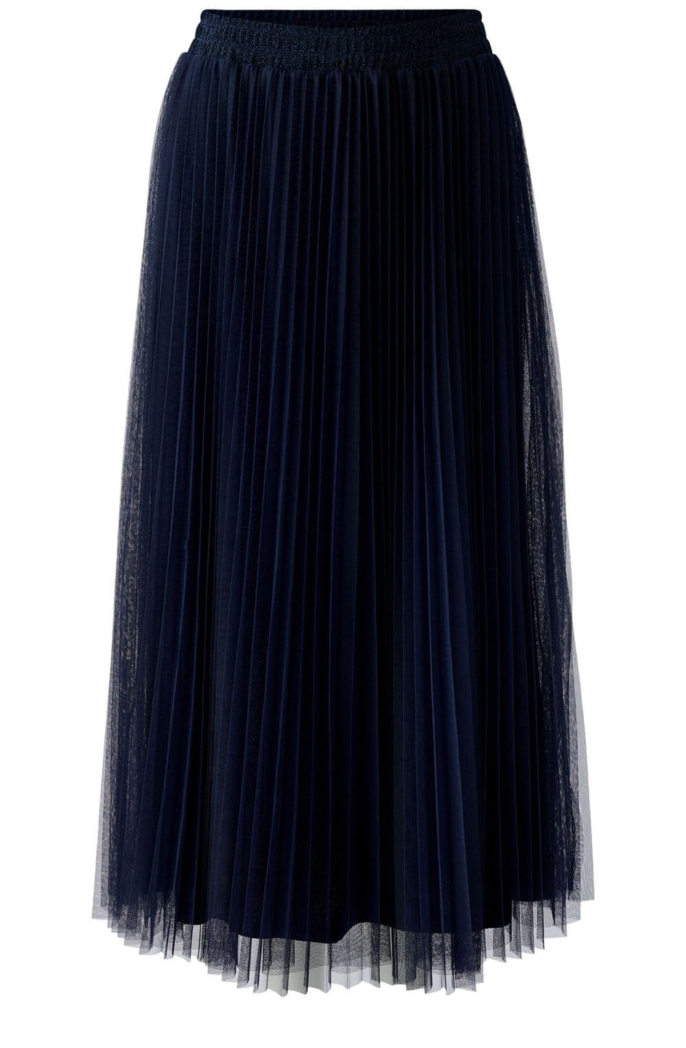 Dark Blue Pleated Tulle Skirt