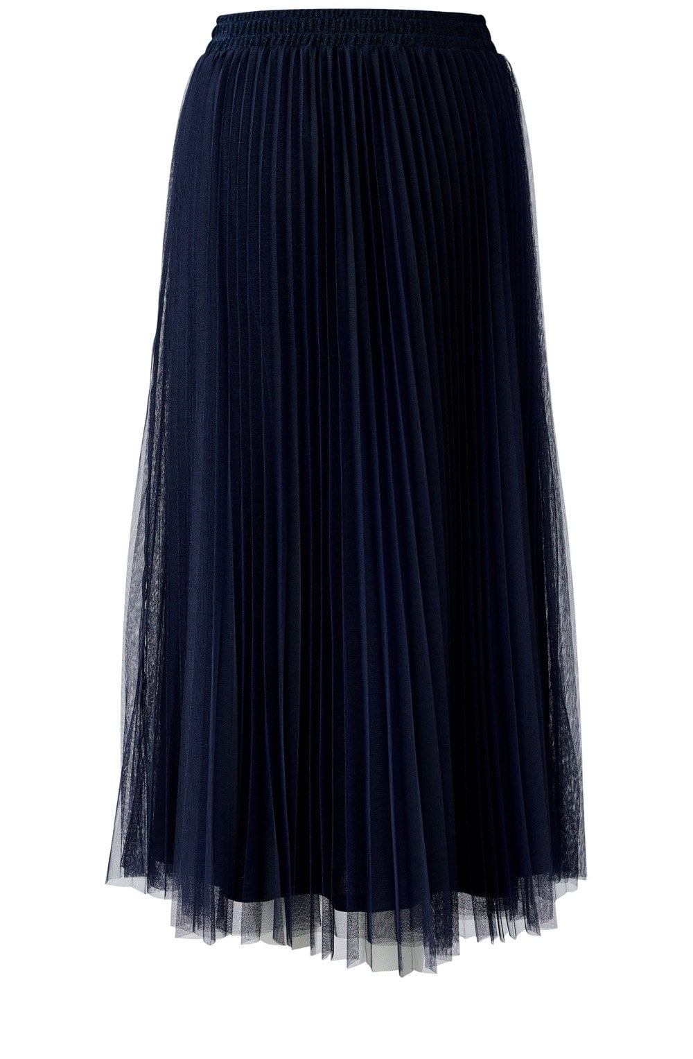 Dark Blue Pleated Tulle Skirt