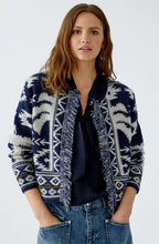 Dark Blue Rodeo Romance Elaborately Knitted Cardigan