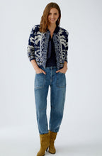 Dark Blue Rodeo Romance Elaborately Knitted Cardigan