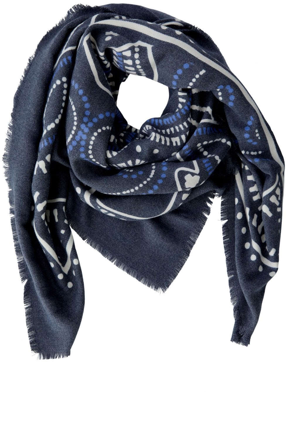 Dark Blue Rodeo Romance Scarf