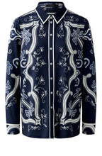 Dark Blue Rodeo Romance Silk Touch Jersey Shirt