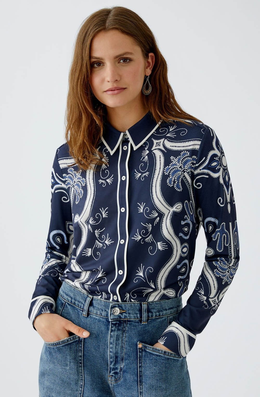 Dark Blue Rodeo Romance Silk Touch Jersey Shirt