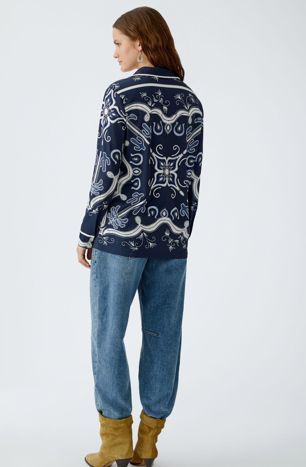 Dark Blue Rodeo Romance Silk Touch Jersey Shirt