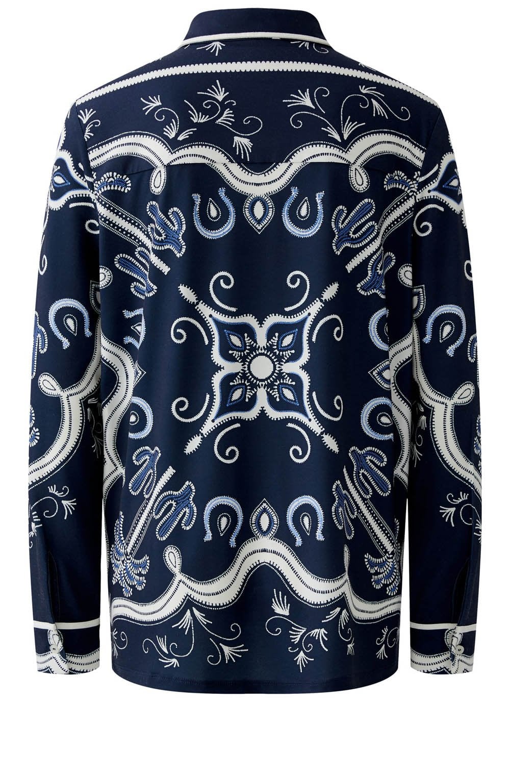 Dark Blue Rodeo Romance Silk Touch Jersey Shirt