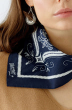 Dark Blue Rodeo Romance Small Scarf