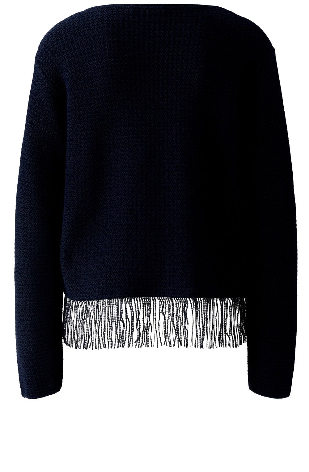 Dark Blue Sequin Tassel Hem Jumper