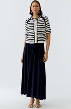 Dark Blue Silk Touch Jersey Maxi Skirt