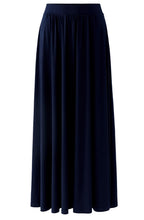 Dark Blue Silk Touch Jersey Maxi Skirt