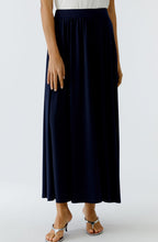 Dark Blue Silk Touch Jersey Maxi Skirt