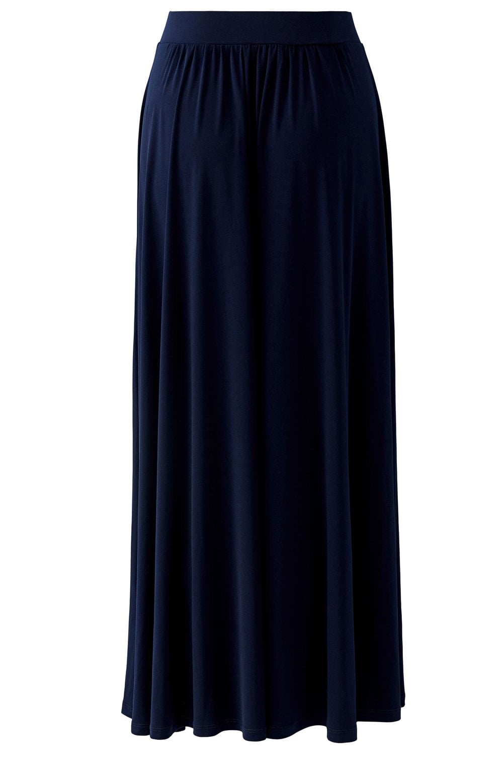 Dark Blue Silk Touch Jersey Maxi Skirt