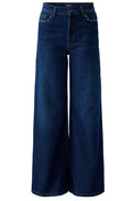 Dark Blue Studded Palazzo Jeans