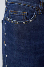 Dark Blue Studded Palazzo Jeans