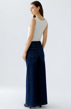 Dark Blue Studded Palazzo Jeans