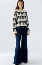 Dark Blue Studded Palazzo Jeans
