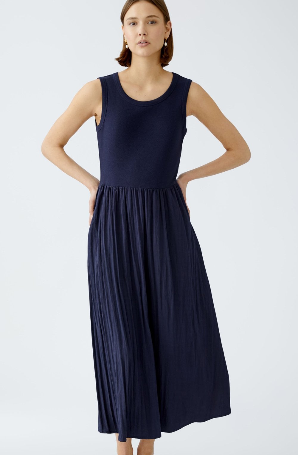 Dark Blue Tank Top Maxi Dress