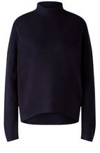 Dark Blue Turtle Neck Oversized Jumper