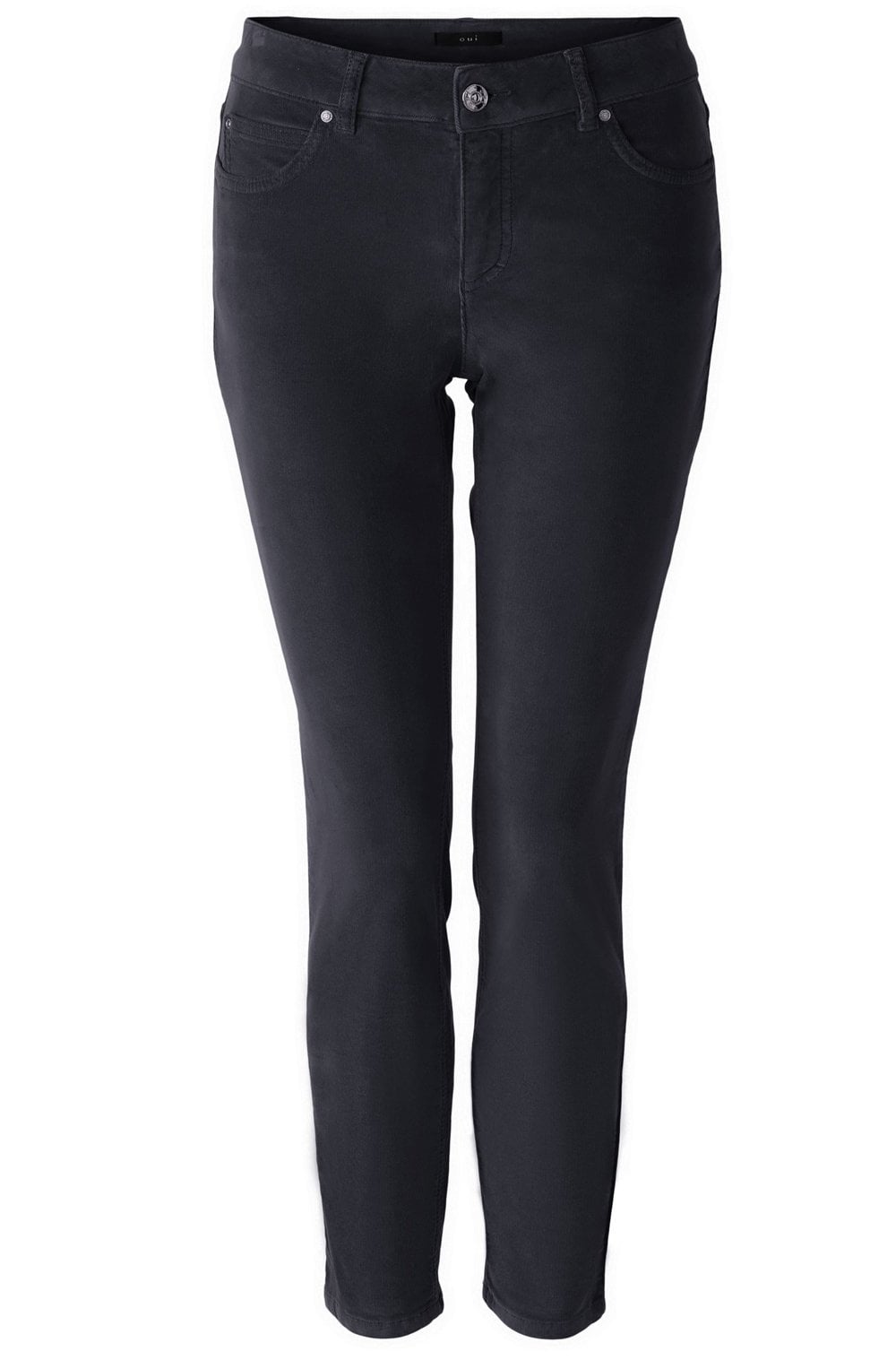 Dark Blue Velvet Corduroy Baxtor Jeggings