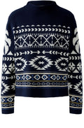 Dark Blue Western Pattern Jumper