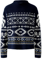 Dark Blue Western Pattern Jumper